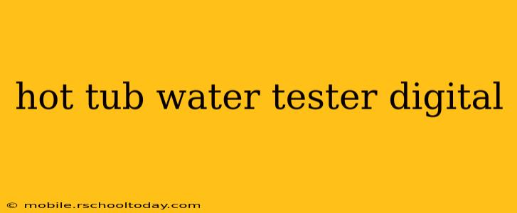 hot tub water tester digital