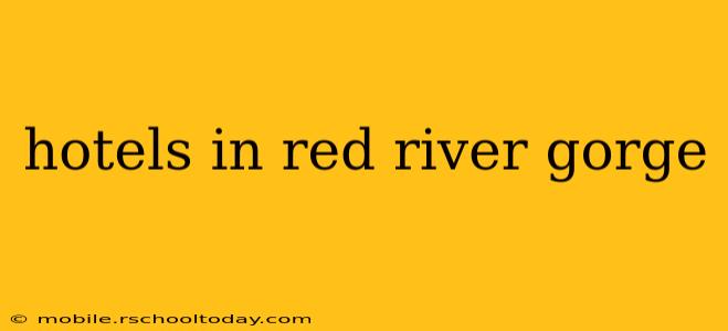hotels in red river gorge