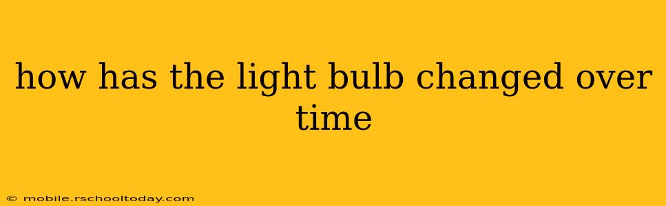 how has the light bulb changed over time