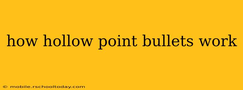 how hollow point bullets work