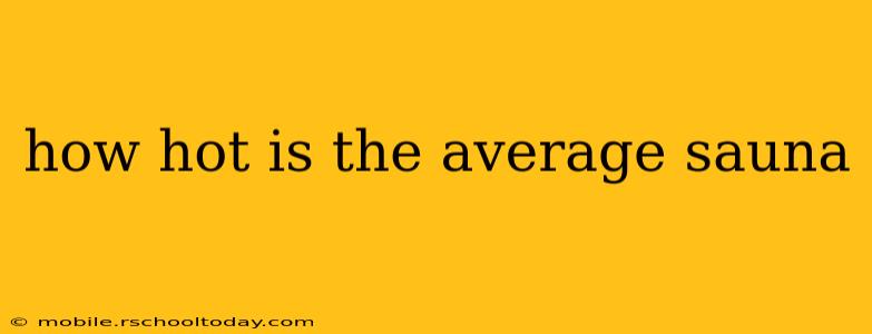 how hot is the average sauna