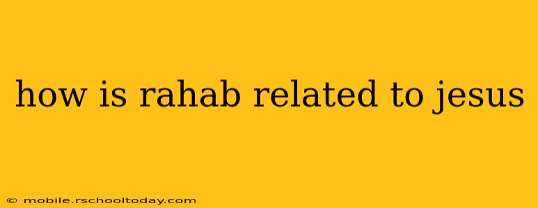 how is rahab related to jesus