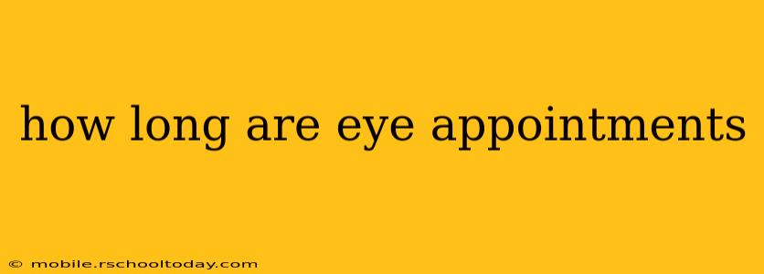 how long are eye appointments