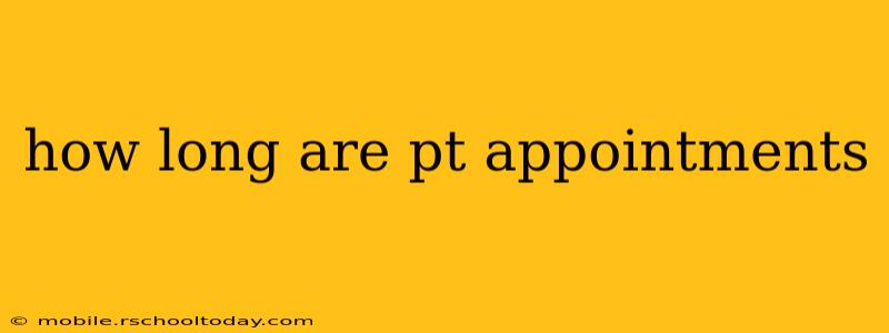 how long are pt appointments