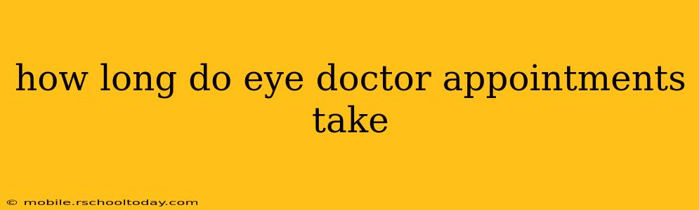 how long do eye doctor appointments take