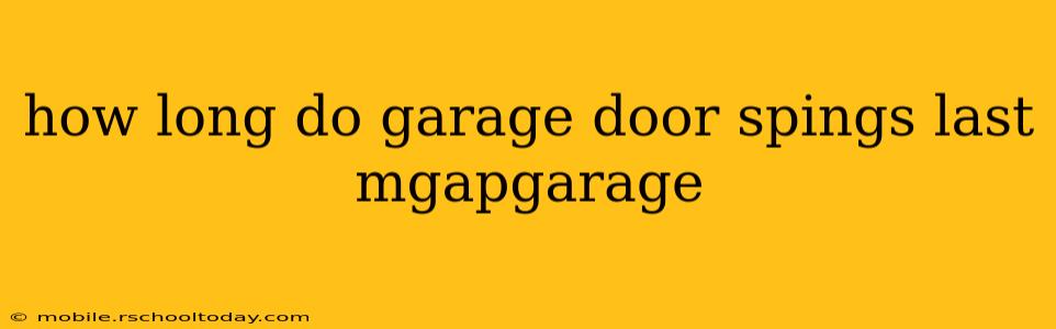 how long do garage door spings last mgapgarage