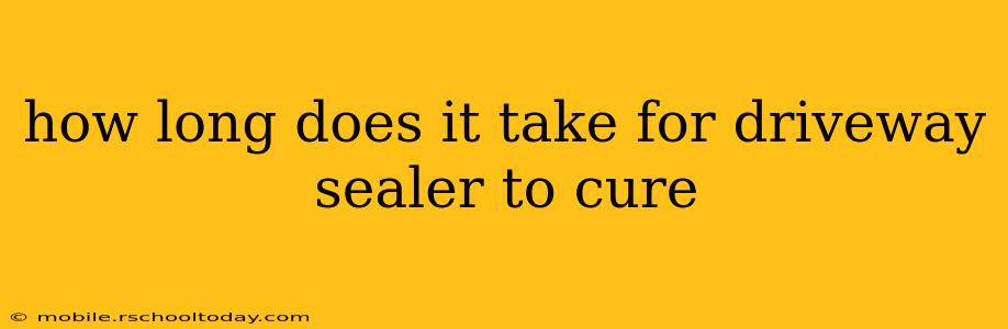 how long does it take for driveway sealer to cure