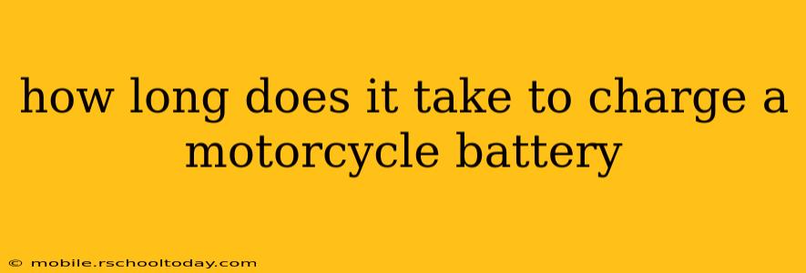how long does it take to charge a motorcycle battery
