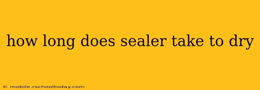 how long does sealer take to dry