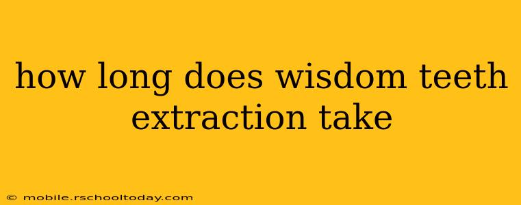 how long does wisdom teeth extraction take