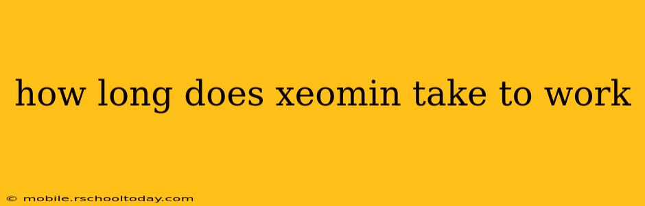 how long does xeomin take to work