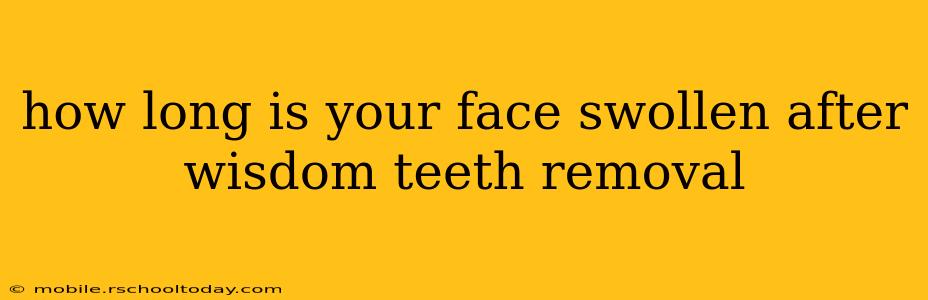 how long is your face swollen after wisdom teeth removal