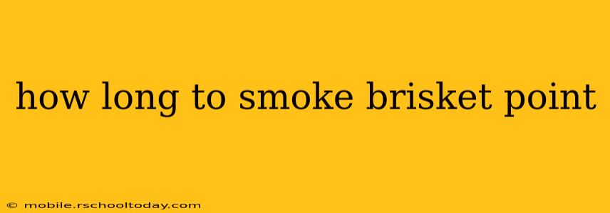 how long to smoke brisket point