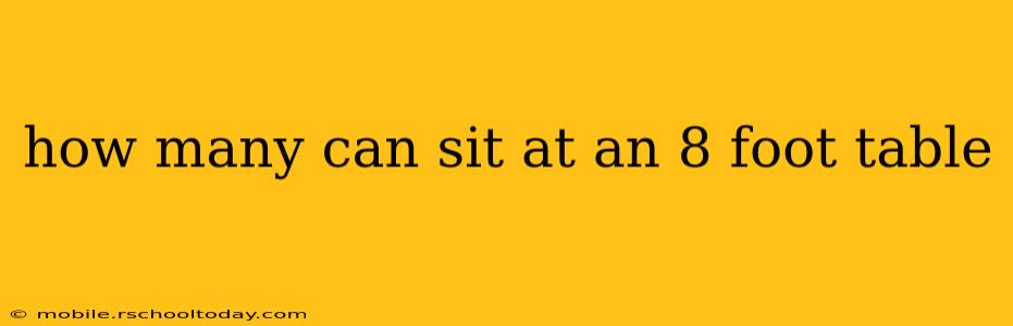 how many can sit at an 8 foot table
