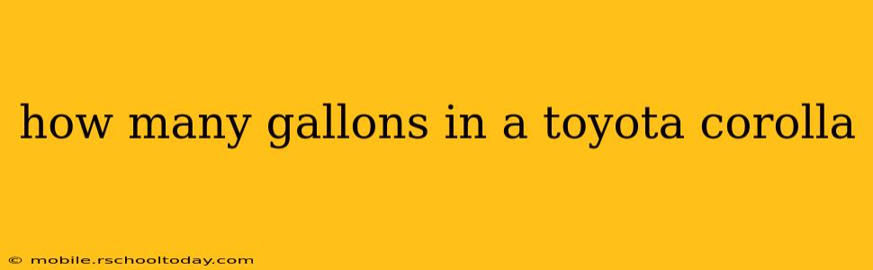 how many gallons in a toyota corolla