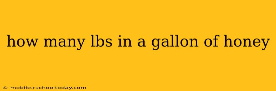 how many lbs in a gallon of honey
