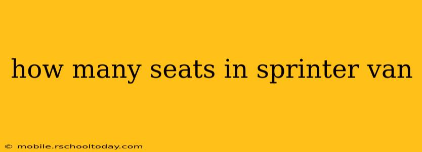 how many seats in sprinter van
