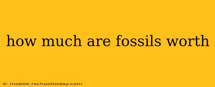 how much are fossils worth