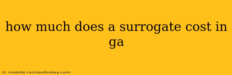 how much does a surrogate cost in ga