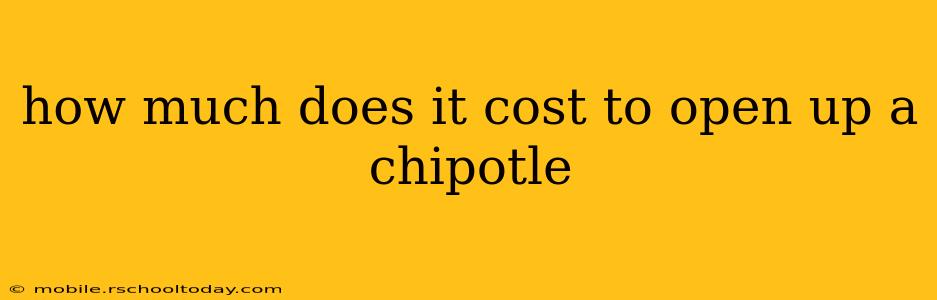 how much does it cost to open up a chipotle