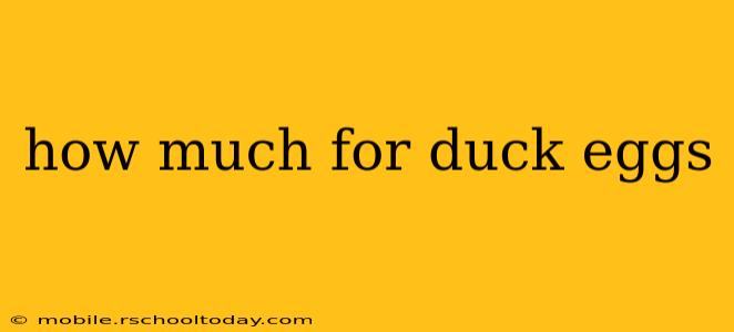 how much for duck eggs