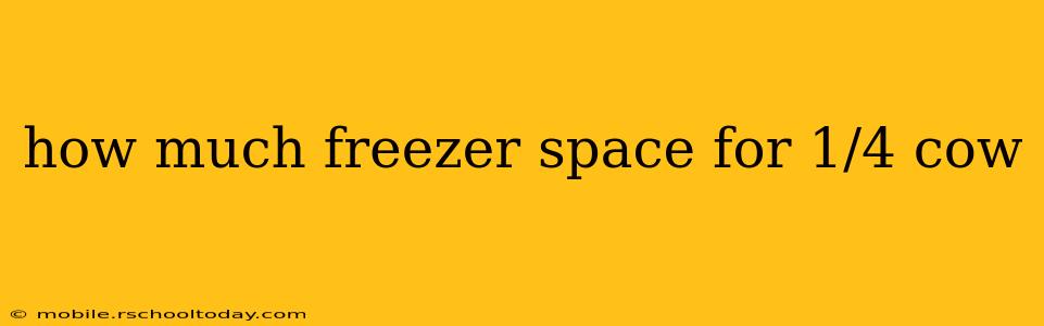 how much freezer space for 1/4 cow