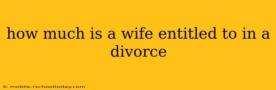 how much is a wife entitled to in a divorce