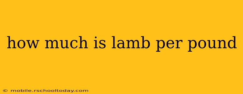 how much is lamb per pound