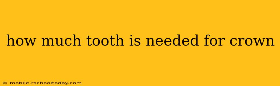 how much tooth is needed for crown