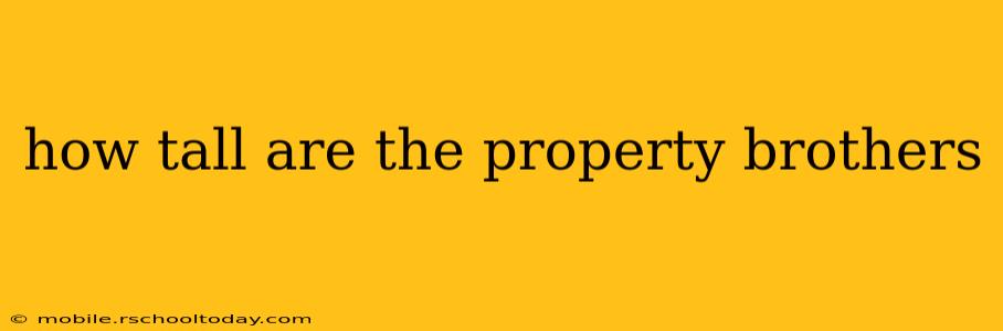 how tall are the property brothers