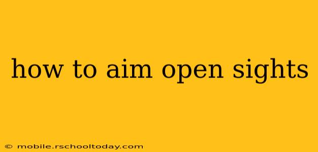 how to aim open sights
