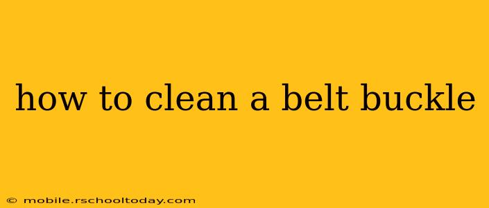 how to clean a belt buckle
