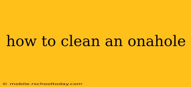 how to clean an onahole