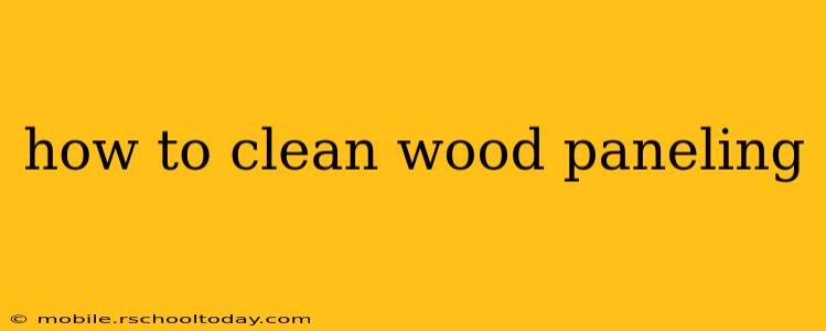 how to clean wood paneling