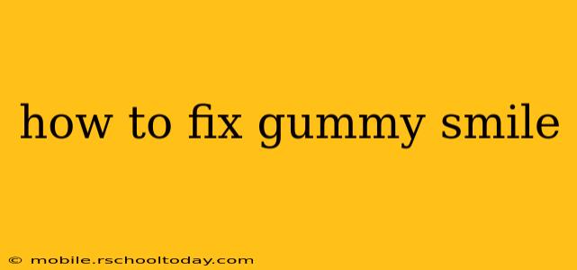 how to fix gummy smile