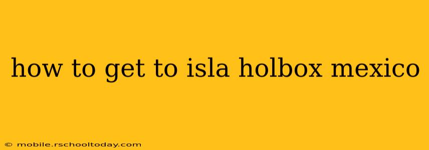 how to get to isla holbox mexico
