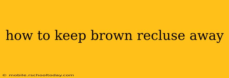 how to keep brown recluse away