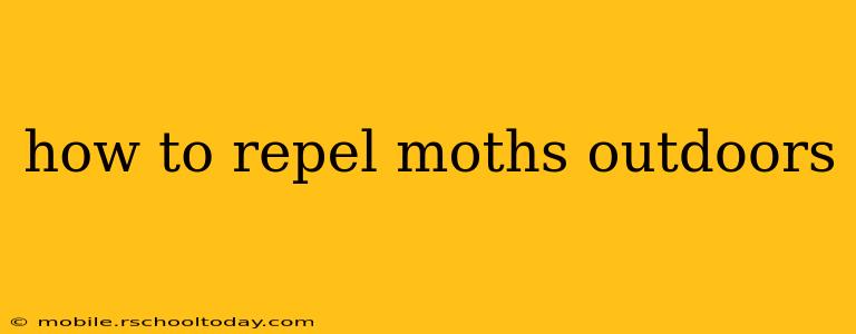 how to repel moths outdoors