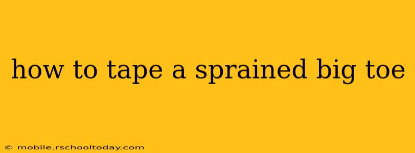how to tape a sprained big toe
