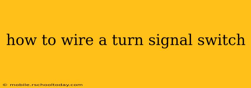 how to wire a turn signal switch
