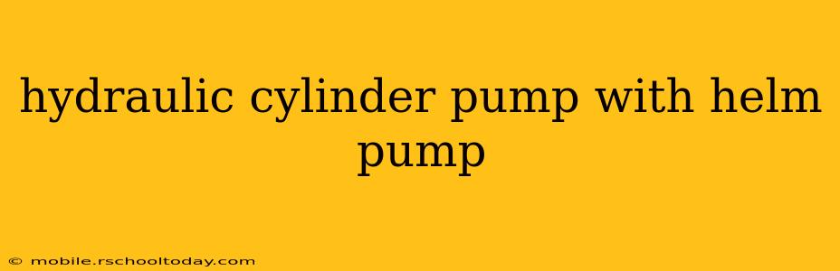 hydraulic cylinder pump with helm pump