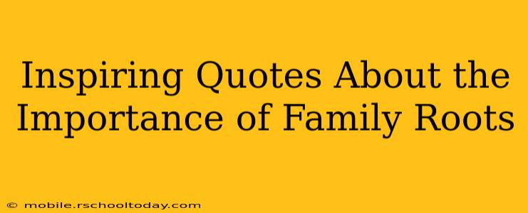 Inspiring Quotes About the Importance of Family Roots