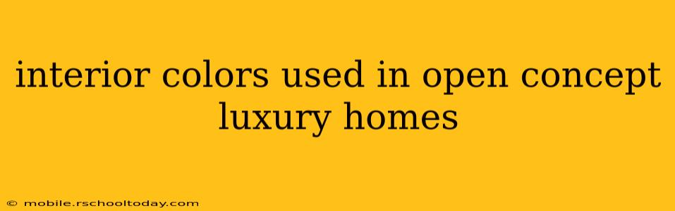 interior colors used in open concept luxury homes