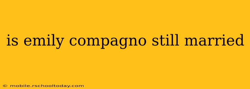 is emily compagno still married