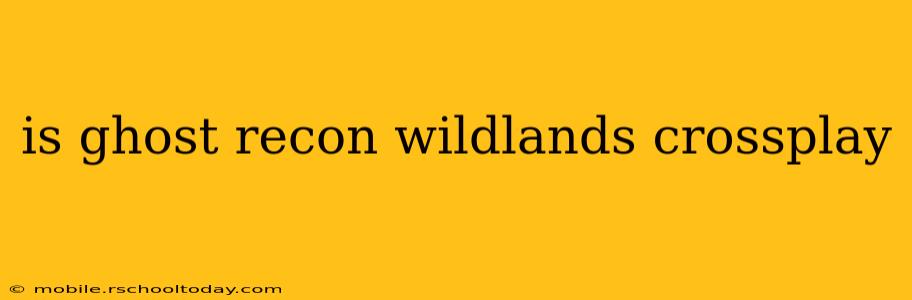 is ghost recon wildlands crossplay