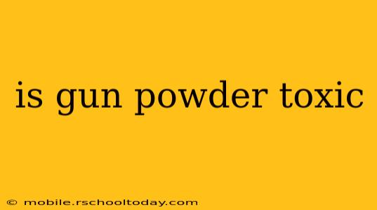 is gun powder toxic