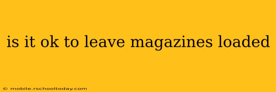 is it ok to leave magazines loaded