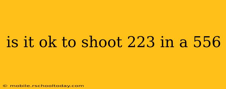 is it ok to shoot 223 in a 556