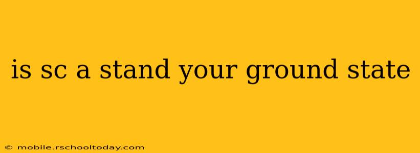 is sc a stand your ground state