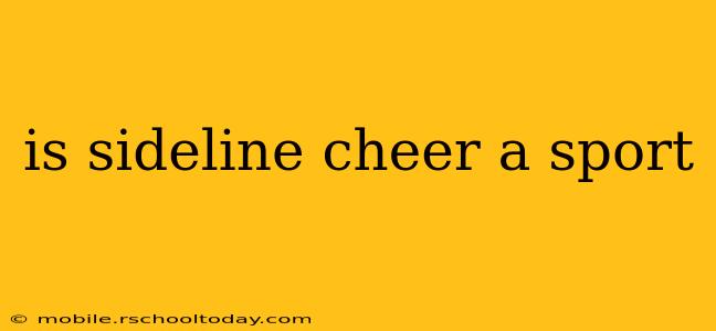 is sideline cheer a sport